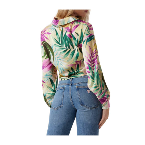 Guess Camicia casual Camicia Donna fantasia con nodo XS P25 - GUESSW5GH0IWH9C2 - P8FY - XS - Francavilla Moda