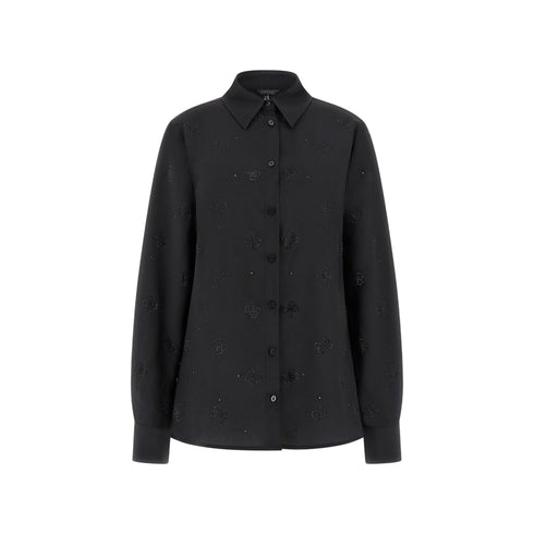 Guess Camicia casual Camicia Donna motivo 4G paillettes XS A26-GUESSW5BH80W2982-JBLK-XS - Francavilla Moda