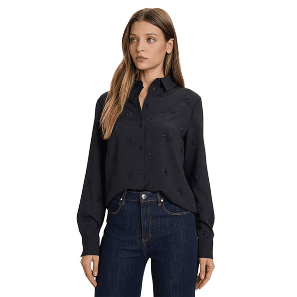 Guess Camicia casual Camicia Flore Guess XS A25-GUESSW5BH80W2982-JBLK-XS - Francavilla Moda