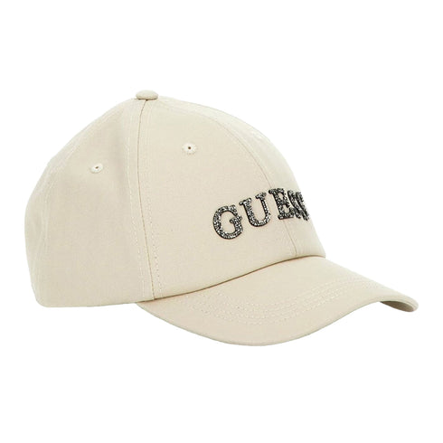 Guess Cappello Cappello baseball Donna con logo con strass UNI P26-GUESSAW5507COT01-GYS-UNI - Francavilla Moda