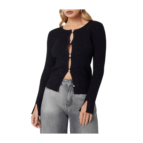 Guess Cardigan Cardigan Donna Eden con bottoni logati Nero P25 - GUESSW5RR17Z34O0 - JBLK - XS - Francavilla Moda