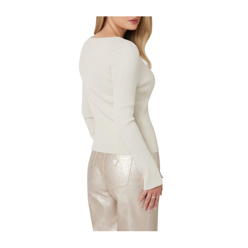 Guess Cardigan Cardigan Donna Eden con bottoni logati Beige - Francavilla Moda