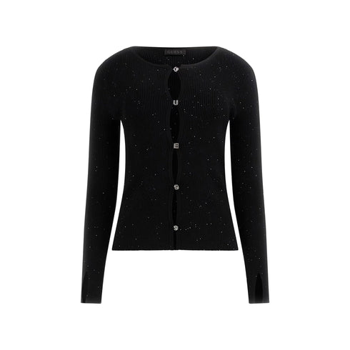 Guess Cardigan Cardigan Donna Eden con bottoni logati Nero P25 - GUESSW5RR17Z34O0 - JBLK - XS - Francavilla Moda