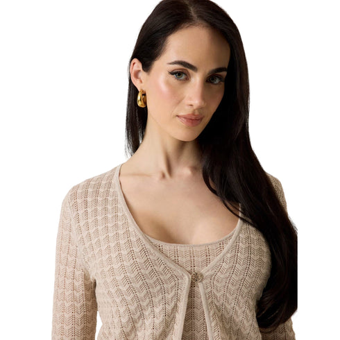 Guess Cardigan Cardigan donna lavorato a maglia con scollo a barca XS P26-GUESSW6GR07Z0588-SM2K-XS - Francavilla Moda