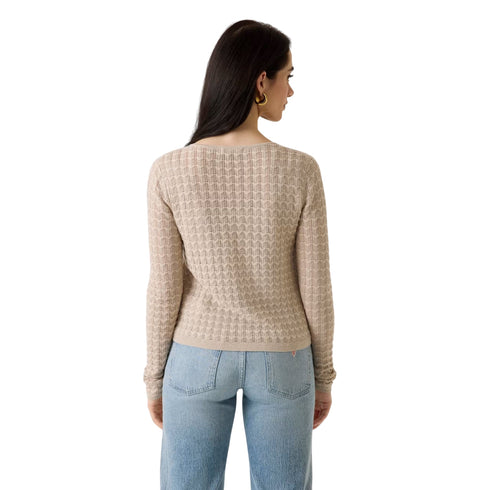 Guess Cardigan Cardigan donna lavorato a maglia con scollo a barca XS P26-GUESSW6GR07Z0588-SM2K-XS - Francavilla Moda