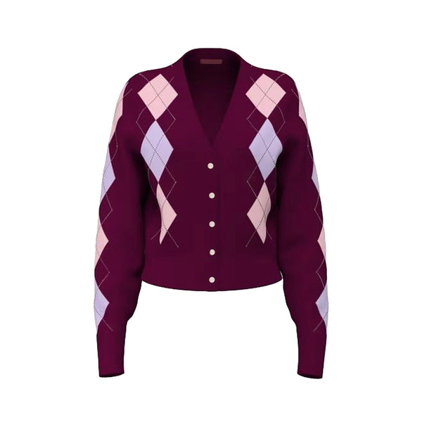 Guess Cardigan Cardigan Donna motivo a rombi XS - Francavilla Moda