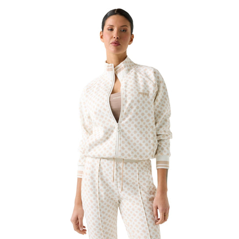 Guess Felpa zip Felpa Donna con zip logata all over XS - Francavilla Moda