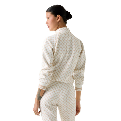 Guess Felpa zip Felpa Donna con zip logata all over XS - Francavilla Moda