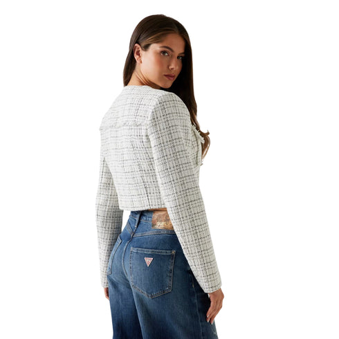 Guess Giacca leggera Giacca Donna in tweed a girocollo XS - Francavilla Moda