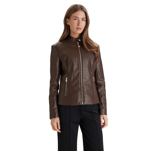 Guess Giubbino Giubbino Donna in pelle con lavorazione S - Francavilla Moda