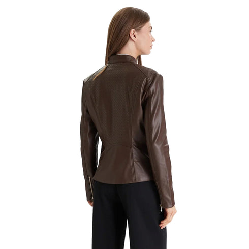 Guess Giubbino Giubbino Donna in pelle con lavorazione S - Francavilla Moda