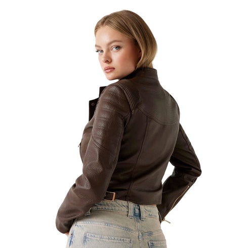 Guess Giacca leggera Giubbino Donna in similpelle zip laterale XS - Francavilla Moda