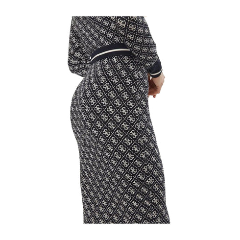 Guess Gonna corta Gonna Donna Leena con logo Nero - Francavilla Moda