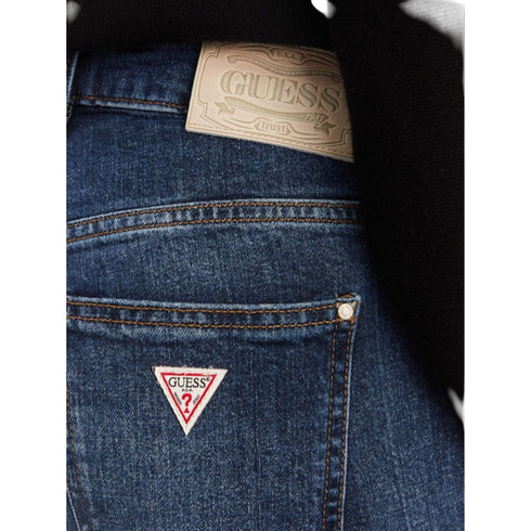 Guess Cinque tasche Guess pantalone in denim scuro donna patch logo sul retro 26 - Francavilla Moda