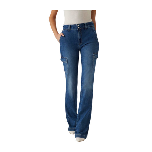 Guess Jeans Jeans Donna cargo bootcut Denim chiaro - Francavilla Moda