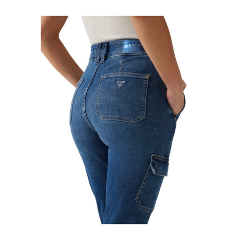 Guess Jeans Jeans Donna cargo bootcut Denim chiaro - Francavilla Moda