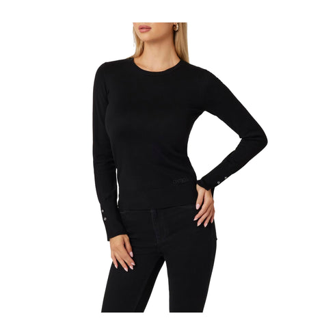 Guess Maglia Maglia Donna basic in misto viscosa Nero A24 - GUESSW2YR30Z2V62 - JBLK - XS - Francavilla Moda