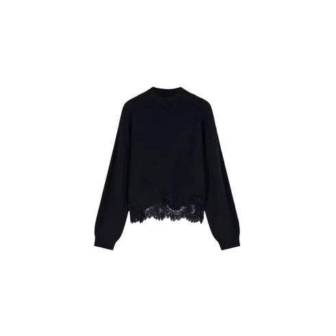 Guess Pullover Maglia Donna con dettaglio pizzo XS A26-GUESSW6BR38Z1433-JBLK-XS - Francavilla Moda