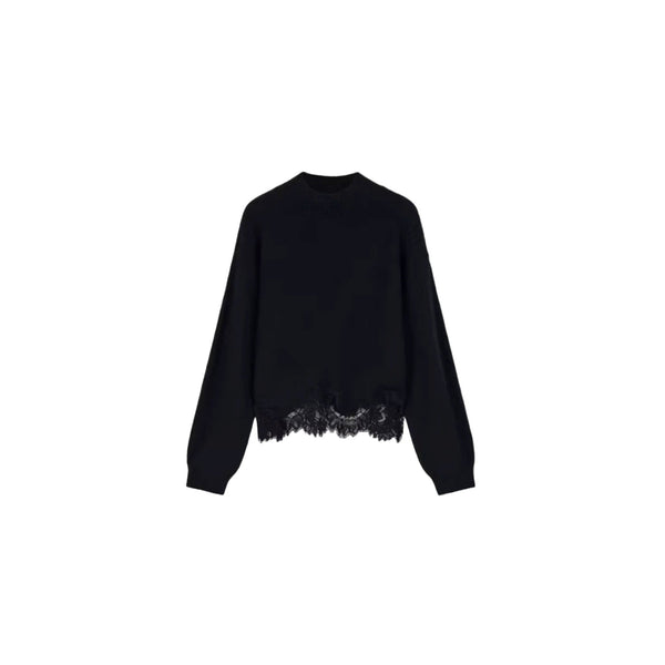 Guess Pullover Maglia Donna con dettaglio pizzo XS A26-GUESSW6BR38Z1433-JBLK-XS - Francavilla Moda