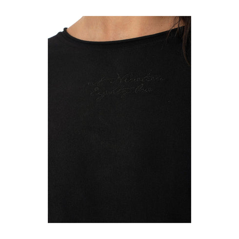 Guess Pullover Maglia Donna con logo paillettes Nero A24 - GUESSW4YR34Z2NQ2 - JBLK - XS - Francavilla Moda