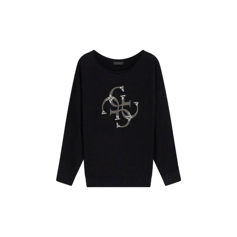 Guess Maglia Maglia Donna Gemme con logo paillettes XS - Francavilla Moda