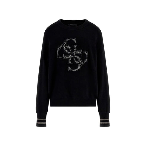 Guess Maglia Maglia Donna girocollo logo 4G XS A25 - GUESSW5BR42Z26I2 - JBLK - XS - Francavilla Moda