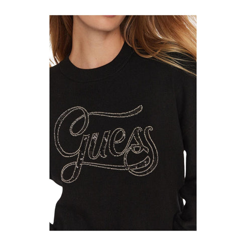 Guess Pullover Maglia Donna Laura con logo Nero A24 - GUESSW4BR07Z26I2 - JBLK - XS - Francavilla Moda