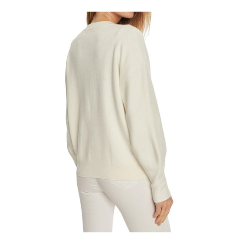 Guess Pullover Maglia Donna Laura con logo Panna - Francavilla Moda