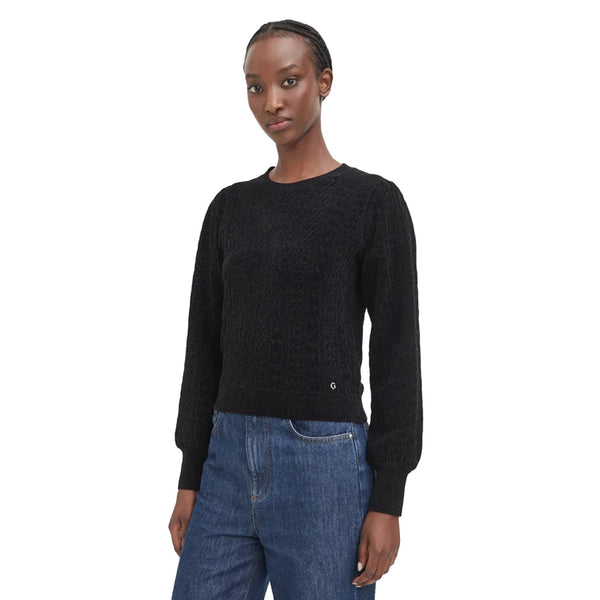 Guess Maglieria Maglia Donna maniche a sbuffo XS A26-GUESSW6BR44Z1441-JBLK-XS - Francavilla Moda