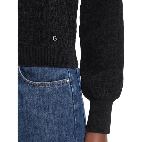 Guess Maglieria Maglia Donna maniche a sbuffo XS A26-GUESSW6BR44Z1441-JBLK-XS - Francavilla Moda