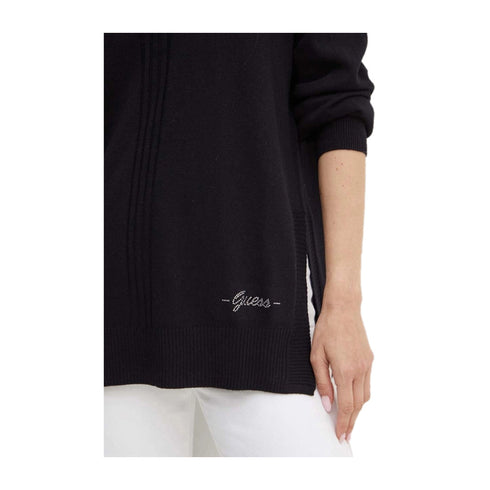 Guess Pullover Maglia Donna Matilda a V Nero A24 - GUESSW4YR55Z3FH0 - JBLK - XS - Francavilla Moda