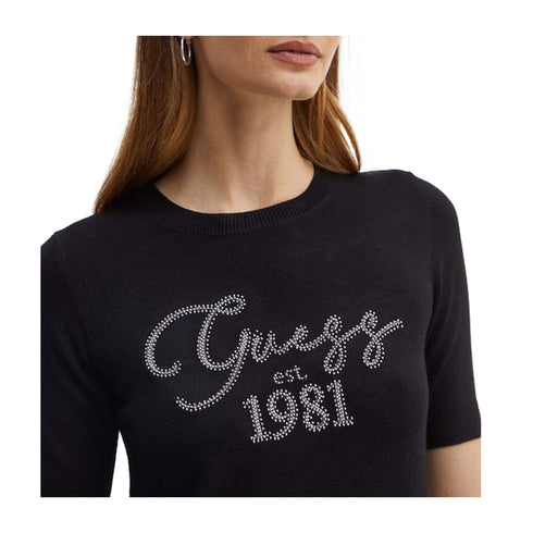 Guess Maglia Maglia Donna Paloma a maniche corte Nero A24 - GUESSW4YR33Z2NQ2 - JBLK - XS - Francavilla Moda