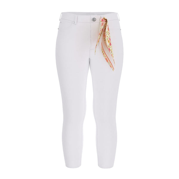 GUESS Pantaloni Pantalone Donna Capri con foulard Bianco - Francavilla Moda