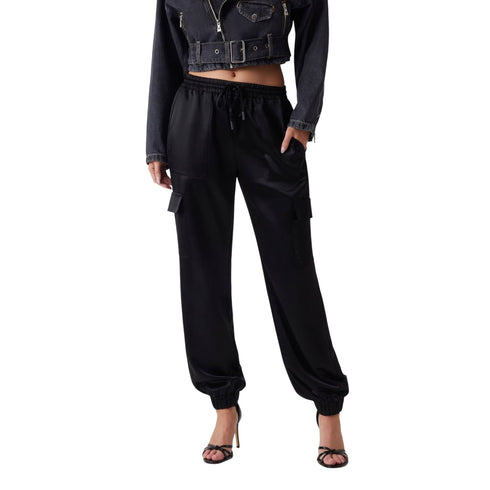 Guess Pantalone Pantalone Donna modello jogger cargo XS P26-GUESSW5GB08WG7C0-JBLK-XS - Francavilla Moda