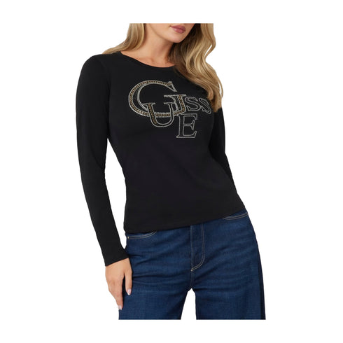 Guess T-shirt T-shirt Donna con borchie Nero - Francavilla Moda