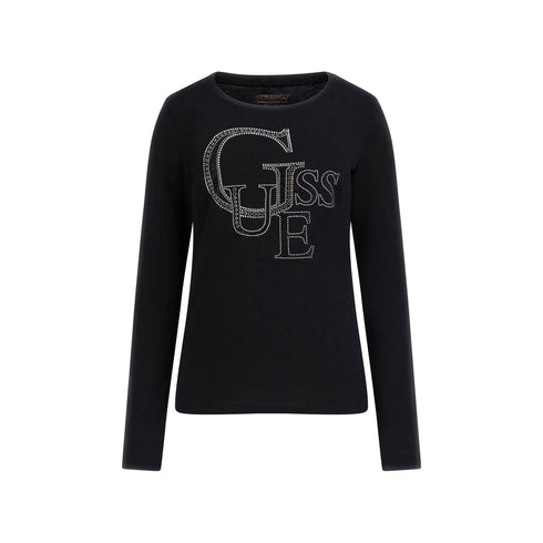 Guess T-shirt T-shirt Donna con borchie Nero - Francavilla Moda