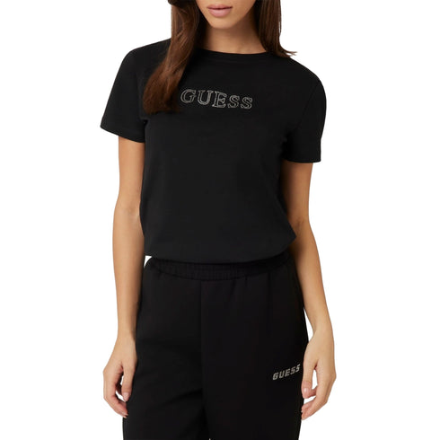 Guess T-shirt mm T-shirt Donna con logo frontale XS P26-GUESS ATHLEISUREV3BI11J1314-JBLK-XS - Francavilla Moda