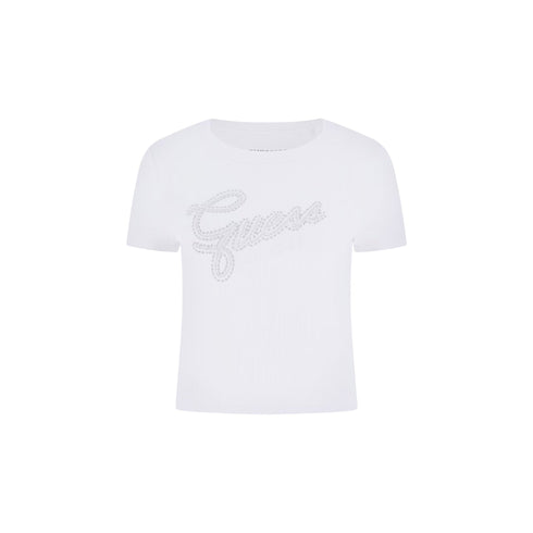 Guess T-shirt mm T-shirt donna con logo in strass XS - Francavilla Moda