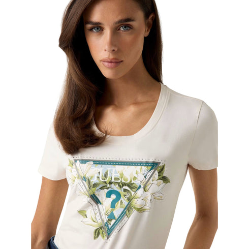 Guess T-shirt mm T-shirt donna con logo triangolare XS - Francavilla Moda