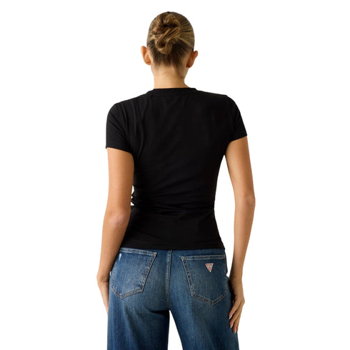 Guess T-shirt mm T-shirt donna con logo triangolare XS P26-GUESSW6RI35J1314-JBLK-XS - Francavilla Moda