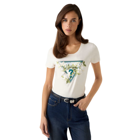 Guess T-shirt mm T-shirt donna con logo triangolare XS - Francavilla Moda