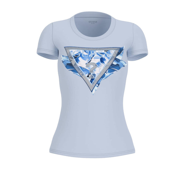 Guess T-shirt mm T-shirt Donna con logo triangolo e strass XS - Francavilla Moda
