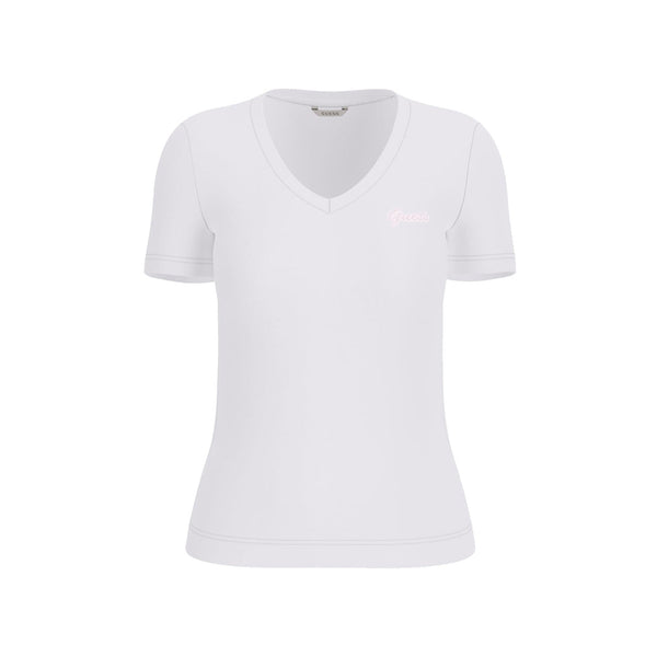 GUESS T-shirt T-shirt Donna con scollo a V Bianco - Francavilla Moda
