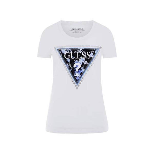 Guess T-shirt T-shirt Donna con triangolo floreale XS - Francavilla Moda