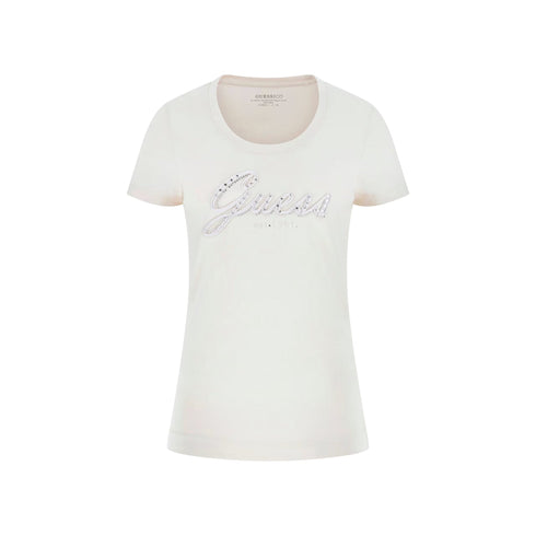 Guess T-shirt T-shirt Donna Embro Script Logo XS - Francavilla Moda