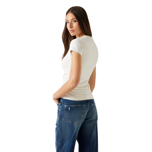 Guess T-shirt T-shirt Donna Embro Script Logo XS - Francavilla Moda