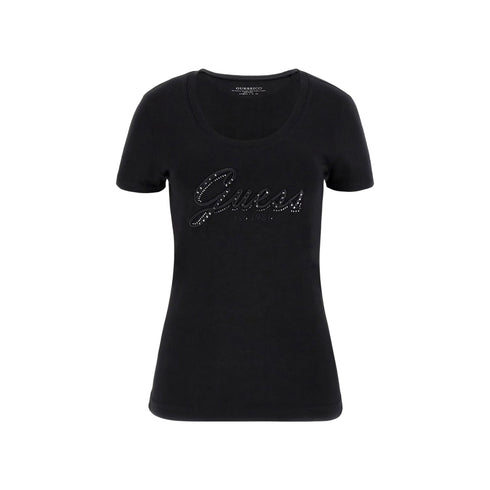 Guess T-shirt T-shirt Donna Embro Script Logo XS A25 - GUESSW5YI46J1314 - JBLK - XS - Francavilla Moda