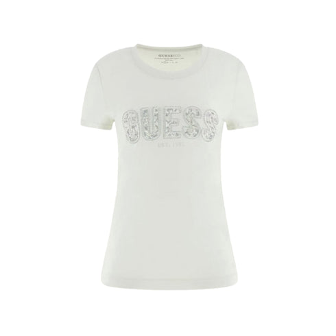 Guess T-shirt T-shirt Donna logo paillettes XS - Francavilla Moda