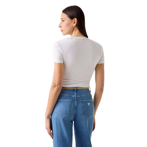 Guess T-shirt T-shirt Donna mini logo strass XS - Francavilla Moda