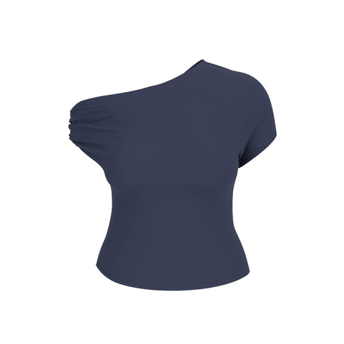 GUESS T-shirt T-shirt Donna monospalla a tinta unita Blu - Francavilla Moda